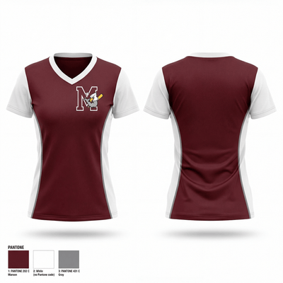 Mission Eagles 81630385 Women's Short Sleeve V-neck Shirt - 1
