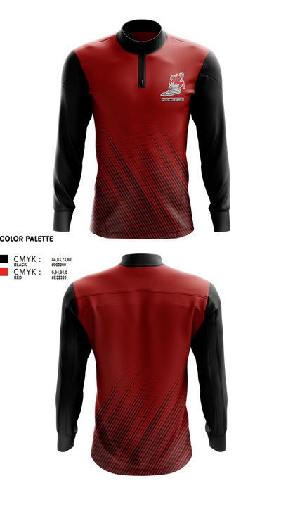 Page High School Wrestling 10285113 Quarter Zip Jacket - 1