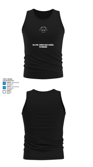 Tank Top, Dalton Junior High School Swimming, Swimming, Teamtime, Team time, sublimation, custom sports apparel, team uniforms, spirit wear, spiritwear, sports uniforms, custom shirts, team store, custom team store, fundraiser sports, apparel fundraiser