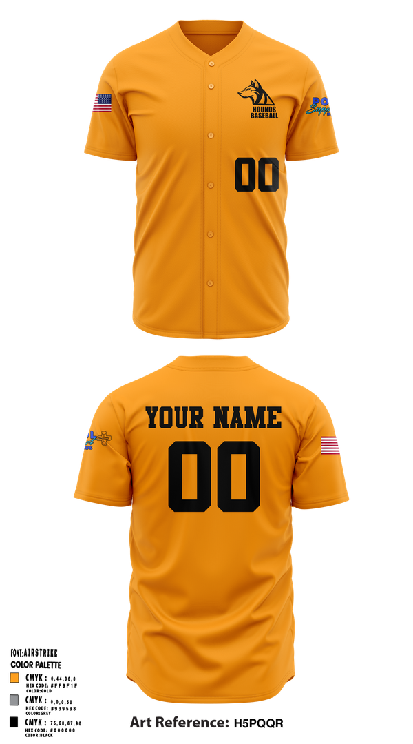 Full Button Baseball Jersey, Hounds, Baseball, Teamtime, Team time, sublimation, custom sports apparel, team uniforms, spirit wear, spiritwear, sports uniforms, custom shirts, team store, custom team store, fundraiser sports, apparel fundraiser