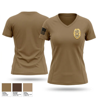Womens Short Sleeve Vneck Shirt, NSAW Security Forces, Navy, Teamtime, Team time, sublimation, custom sports apparel, team uniforms, spirit wear, spiritwear, sports uniforms, custom shirts, team store, custom team store, fundraiser sports, apparel fundraiser