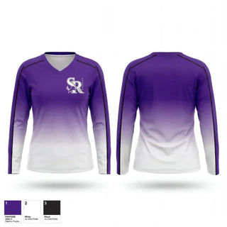 Womens Long Sleeve Vneck Shirt, Lady Lions, Softball, Teamtime, Team time, sublimation, custom sports apparel, team uniforms, spirit wear, spiritwear, sports uniforms, custom shirts, team store, custom team store, fundraiser sports, apparel fundraiser