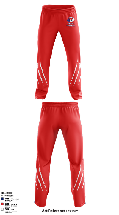 Crane Medical Preparatory High School Football 70643526 Sweatpants - 1