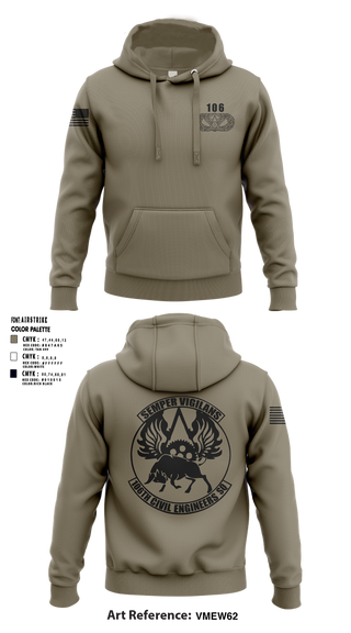 Hoodie, 106 CES, Air Force, Teamtime, Team time, sublimation, custom sports apparel, team uniforms, spirit wear, spiritwear, sports uniforms, custom shirts, team store, custom team store, fundraiser sports, apparel fundraiser