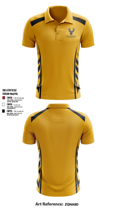 Golden Deers FC 49695783 Short Sleeve Performance Polo - 9