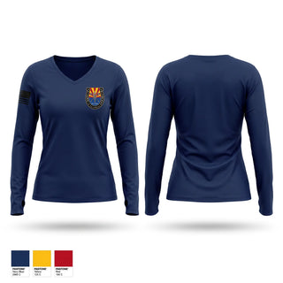 Womens Long Sleeve Vneck Shirt, Patagonia volunteer fire and rescue, Fire Department, Teamtime, Team time, sublimation, custom sports apparel, team uniforms, spirit wear, spiritwear, sports uniforms, custom shirts, team store, custom team store, fundraiser sports, apparel fundraiser