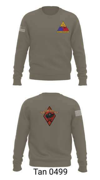 Crew Neck Sweatshirt, Baker 4-60 ADAR, Army, Teamtime, Team time, sublimation, custom sports apparel, team uniforms, spirit wear, spiritwear, sports uniforms, custom shirts, team store, custom team store, fundraiser sports, apparel fundraiser
