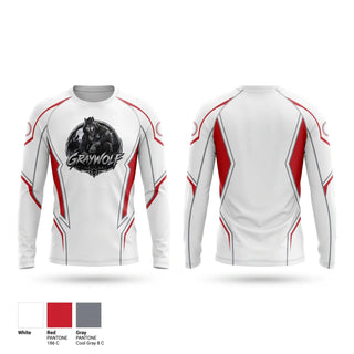 Long Sleeve Performance Shirt, Gray's Wolf Cave, Bowling, Teamtime, Team time, sublimation, custom sports apparel, team uniforms, spirit wear, spiritwear, sports uniforms, custom shirts, team store, custom team store, fundraiser sports, apparel fundraiser
