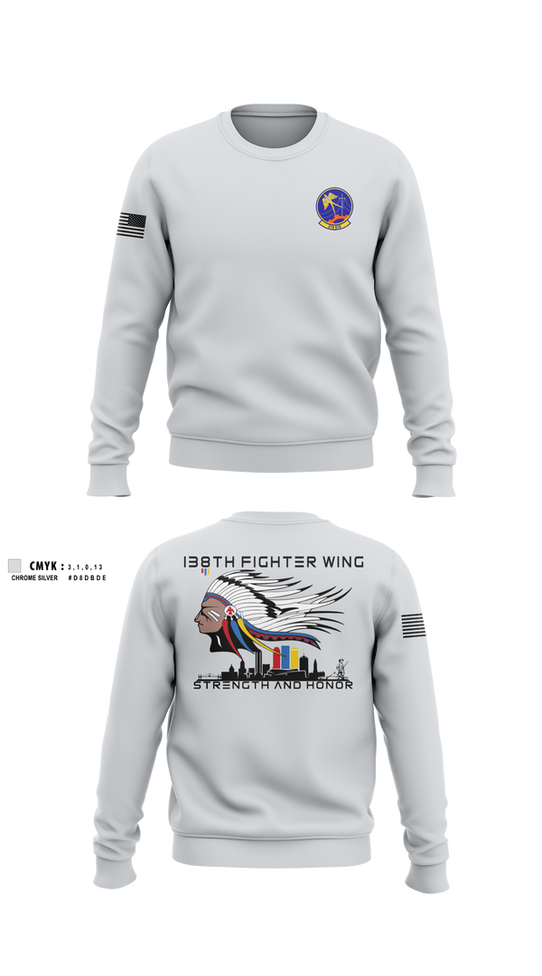 Crew Neck Sweatshirt, 219th Engineering Installations Squdron219th Engineering Installations Squdron, National Guard, Teamtime, Team time, sublimation, custom sports apparel, team uniforms, spirit wear, spiritwear, sports uniforms, custom shirts, team store, custom team store, fundraiser sports, apparel fundraiser