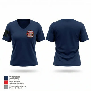 Womens Short Sleeve Vneck Shirt, Lawrence County volunteer Fire Department, Fire Department, Teamtime, Team time, sublimation, custom sports apparel, team uniforms, spirit wear, spiritwear, sports uniforms, custom shirts, team store, custom team store, fundraiser sports, apparel fundraiser