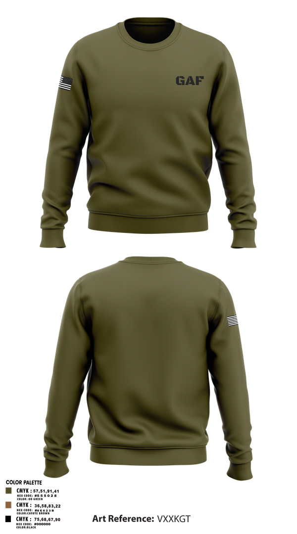 Crew Neck Sweatshirt, GAF, , Teamtime, Team time, sublimation, custom sports apparel, team uniforms, spirit wear, spiritwear, sports uniforms, custom shirts, team store, custom team store, fundraiser sports, apparel fundraiser