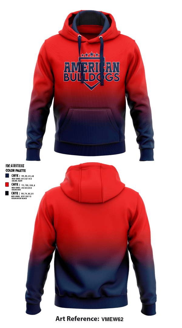 Hoodie, American Bulldogs, Softball, Teamtime, Team time, sublimation, custom sports apparel, team uniforms, spirit wear, spiritwear, sports uniforms, custom shirts, team store, custom team store, fundraiser sports, apparel fundraiser