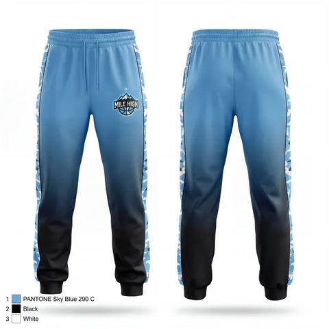Sweatpants, MILE HIGH 12:11, Men's Basketball, Teamtime, Team time, sublimation, custom sports apparel, team uniforms, spirit wear, spiritwear, sports uniforms, custom shirts, team store, custom team store, fundraiser sports, apparel fundraiser