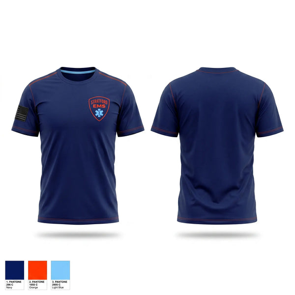 Old School Cotton Feel Shirt, Stratford EMS, EMS/EMT, Teamtime, Team time, sublimation, custom sports apparel, team uniforms, spirit wear, spiritwear, sports uniforms, custom shirts, team store, custom team store, fundraiser sports, apparel fundraiser