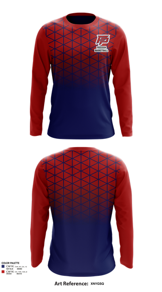 Long Sleeve Performance Shirt, Freedom High School Basketball, Men's Basketball, Teamtime, Team time, sublimation, custom sports apparel, team uniforms, spirit wear, spiritwear, sports uniforms, custom shirts, team store, custom team store, fundraiser sports, apparel fundraiser