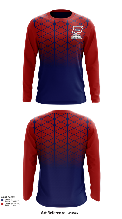 Freedom High School Basketball 63189836 Long Sleeve Performance Shirt 1