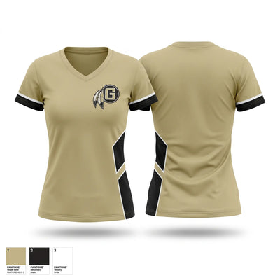 Gaffney Lady Indians Women's Short Sleeve V-neck Shirt - 1