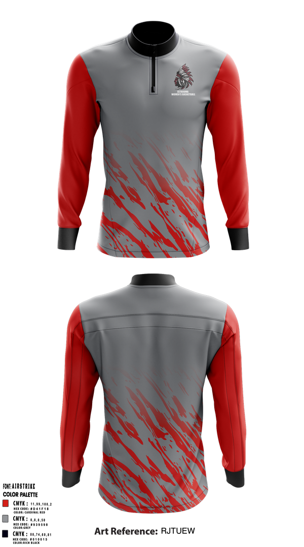 Quarter Zip Jacket, Istrouma High, Women's Basketball, Teamtime, Team time, sublimation, custom sports apparel, team uniforms, spirit wear, spiritwear, sports uniforms, custom shirts, team store, custom team store, fundraiser sports, apparel fundraiser