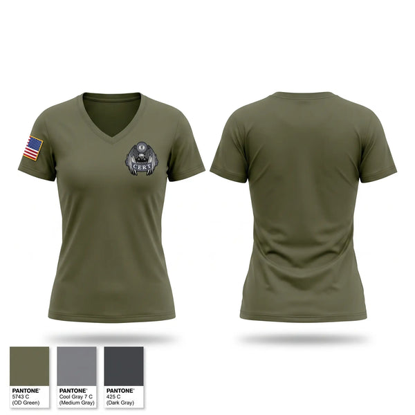 Womens Short Sleeve Vneck Shirt, CERT, Police, Teamtime, Team time, sublimation, custom sports apparel, team uniforms, spirit wear, spiritwear, sports uniforms, custom shirts, team store, custom team store, fundraiser sports, apparel fundraiser
