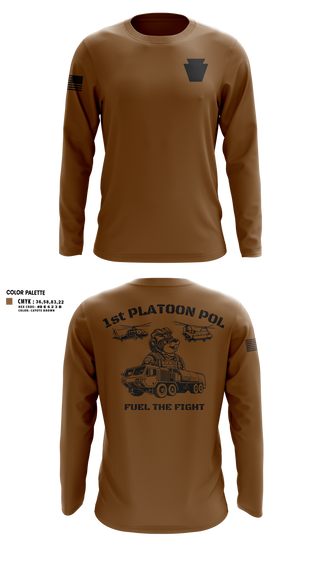 Long Sleeve Performance Shirt, Echo Company 2-104th GSAB, National Guard, Teamtime, Team time, sublimation, custom sports apparel, team uniforms, spirit wear, spiritwear, sports uniforms, custom shirts, team store, custom team store, fundraiser sports, apparel fundraiser