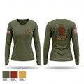 Recruiting Station Michigan 65049039 Women's Long Sleeve V-neck Shirt - 1