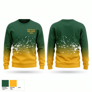 Crew Neck Sweatshirt, Klein Forest High School swim, Swimming, Teamtime, Team time, sublimation, custom sports apparel, team uniforms, spirit wear, spiritwear, sports uniforms, custom shirts, team store, custom team store, fundraiser sports, apparel fundraiser