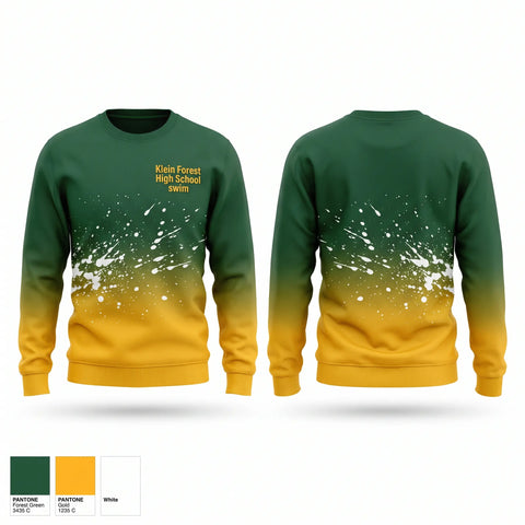 Crew Neck Sweatshirt, Klein Forest High School swim, Swimming, Teamtime, Team time, sublimation, custom sports apparel, team uniforms, spirit wear, spiritwear, sports uniforms, custom shirts, team store, custom team store, fundraiser sports, apparel fundraiser