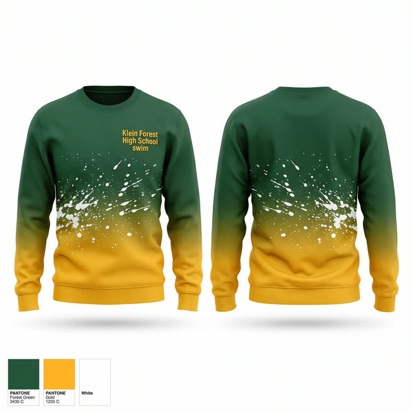 Crew Neck Sweatshirt, Klein Forest High School swim, Swimming, Teamtime, Team time, sublimation, custom sports apparel, team uniforms, spirit wear, spiritwear, sports uniforms, custom shirts, team store, custom team store, fundraiser sports, apparel fundraiser