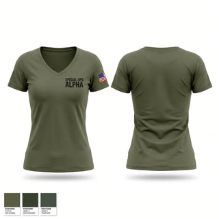 Womens Short Sleeve Vneck Shirt, Special ops alpha, Police, Teamtime, Team time, sublimation, custom sports apparel, team uniforms, spirit wear, spiritwear, sports uniforms, custom shirts, team store, custom team store, fundraiser sports, apparel fundraiser