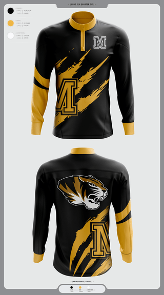 Quarter Zip Jacket, Marceline Tigers, , Teamtime, Team time, sublimation, custom sports apparel, team uniforms, spirit wear, spiritwear, sports uniforms, custom shirts, team store, custom team store, fundraiser sports, apparel fundraiser