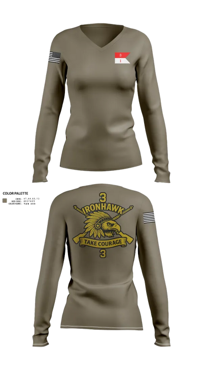 Ironhawk troop 4858933 Women's Long Sleeve V-neck Shirt - 42