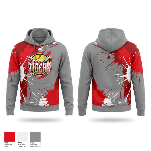 Hoodie, Lady Tigers, Softball, Teamtime, Team time, sublimation, custom sports apparel, team uniforms, spirit wear, spiritwear, sports uniforms, custom shirts, team store, custom team store, fundraiser sports, apparel fundraiser