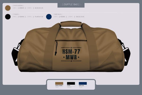Duffle Bag, HSM-77 MWR, , Teamtime, Team time, sublimation, custom sports apparel, team uniforms, spirit wear, spiritwear, sports uniforms, custom shirts, team store, custom team store, fundraiser sports, apparel fundraiser