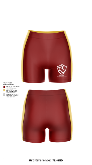 Womens Compression Shorts, Iron Spikes Track and Field Club, Track & Field, Teamtime, Team time, sublimation, custom sports apparel, team uniforms, spirit wear, spiritwear, sports uniforms, custom shirts, team store, custom team store, fundraiser sports, apparel fundraiser