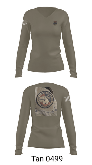 Womens Long Sleeve Vneck Shirt, 165th AMXS, Air Force, Teamtime, Team time, sublimation, custom sports apparel, team uniforms, spirit wear, spiritwear, sports uniforms, custom shirts, team store, custom team store, fundraiser sports, apparel fundraiser