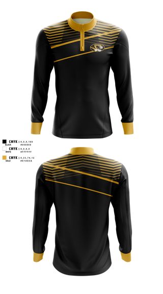 Quarter Zip Jacket, Mizzou Golf, Golf, Teamtime, Team time, sublimation, custom sports apparel, team uniforms, spirit wear, spiritwear, sports uniforms, custom shirts, team store, custom team store, fundraiser sports, apparel fundraiser