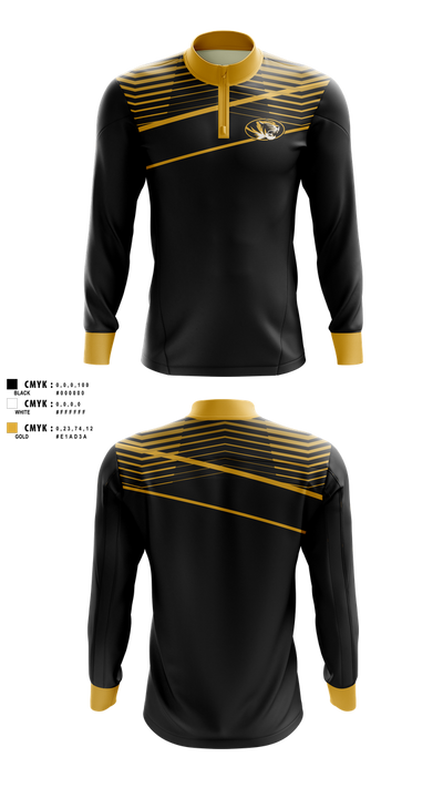 Mizzou Golf 57806327 Quarter Zip Jacket - 100
