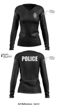 Farmersville Police Women's Long Sleeve V-neck Shirt - 7