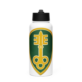 785th Military Police Battalion 97173426 Stainless Steel Water Bottle with a Straw Lid