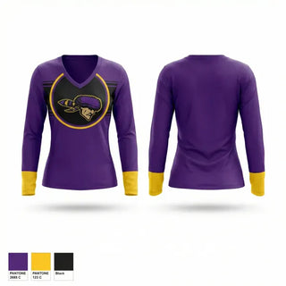 Womens Long Sleeve Vneck Shirt, Ephrata Mounts, , Teamtime, Team time, sublimation, custom sports apparel, team uniforms, spirit wear, spiritwear, sports uniforms, custom shirts, team store, custom team store, fundraiser sports, apparel fundraiser