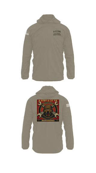 Windbreaker, 6-37 Field Artillery, Army, Teamtime, Team time, sublimation, custom sports apparel, team uniforms, spirit wear, spiritwear, sports uniforms, custom shirts, team store, custom team store, fundraiser sports, apparel fundraiser