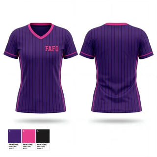 Womens Short Sleeve Vneck Shirt, F.A.F.O, Baseball, Teamtime, Team time, sublimation, custom sports apparel, team uniforms, spirit wear, spiritwear, sports uniforms, custom shirts, team store, custom team store, fundraiser sports, apparel fundraiser