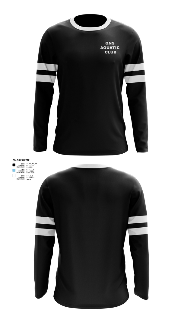Long Sleeve Performance Shirt, QNS Aquatic Club, Swimming, Teamtime, Team time, sublimation, custom sports apparel, team uniforms, spirit wear, spiritwear, sports uniforms, custom shirts, team store, custom team store, fundraiser sports, apparel fundraiser