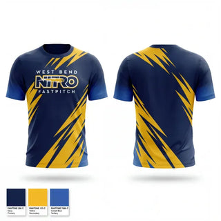 Short Sleeve Performance Shirt, West Bend Nitro, Softball, Teamtime, Team time, sublimation, custom sports apparel, team uniforms, spirit wear, spiritwear, sports uniforms, custom shirts, team store, custom team store, fundraiser sports, apparel fundraiser