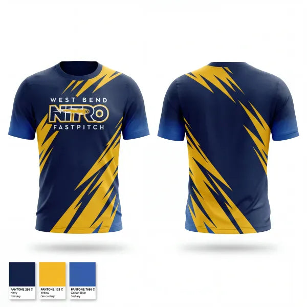 Short Sleeve Performance Shirt, West Bend Nitro, Softball, Teamtime, Team time, sublimation, custom sports apparel, team uniforms, spirit wear, spiritwear, sports uniforms, custom shirts, team store, custom team store, fundraiser sports, apparel fundraiser