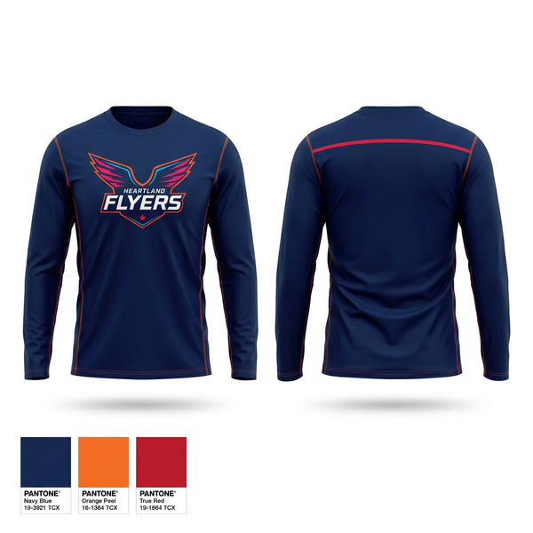 Long Sleeve Performance Shirt, Heartland Flyers, Track & Field, Teamtime, Team time, sublimation, custom sports apparel, team uniforms, spirit wear, spiritwear, sports uniforms, custom shirts, team store, custom team store, fundraiser sports, apparel fundraiser