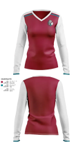 Shiprock High School Softball 65256762 Women's Long Sleeve V-neck Shirt - 1