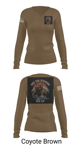 Womens Long Sleeve Vneck Shirt, TED STEVENS, , Teamtime, Team time, sublimation, custom sports apparel, team uniforms, spirit wear, spiritwear, sports uniforms, custom shirts, team store, custom team store, fundraiser sports, apparel fundraiser