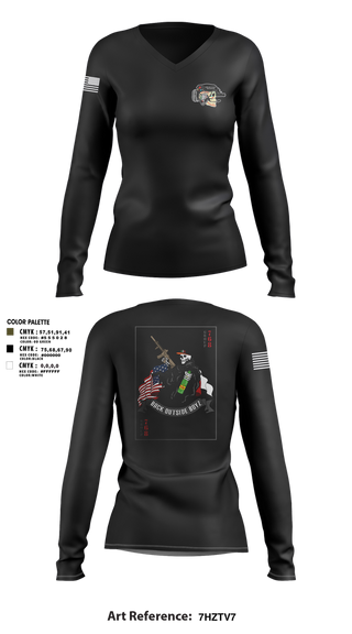 Womens Long Sleeve Vneck Shirt, Human Smuggling, Police, Teamtime, Team time, sublimation, custom sports apparel, team uniforms, spirit wear, spiritwear, sports uniforms, custom shirts, team store, custom team store, fundraiser sports, apparel fundraiser