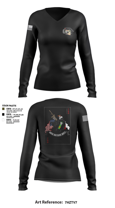 Human Smuggling 75508558 Women's Long Sleeve V-neck Shirt - 3